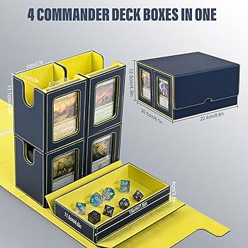 Amazon.com: Card Deck Box for MTG with Commander Display, 5